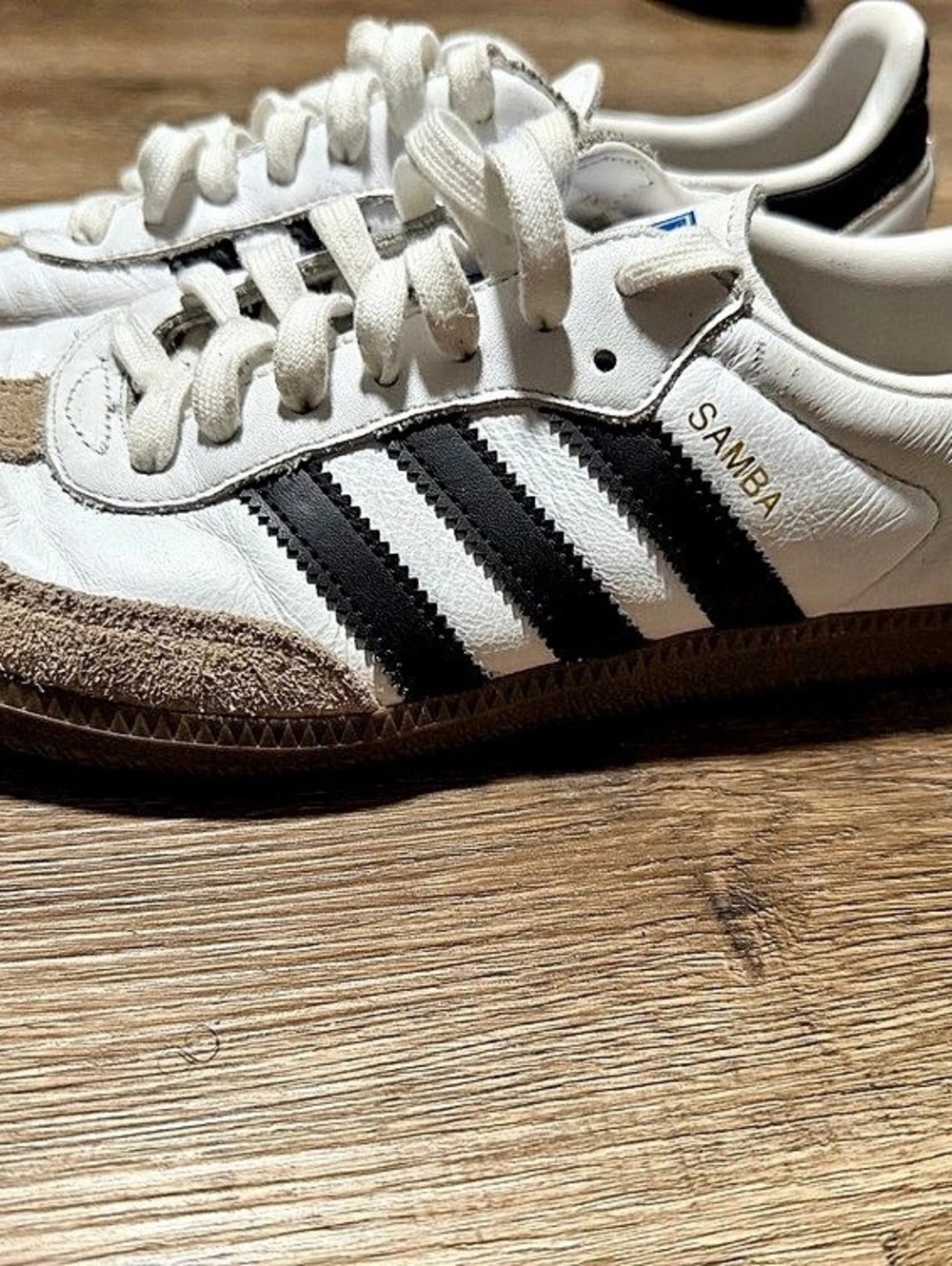 adidas Samba Sneakers White & Brown US 8.5